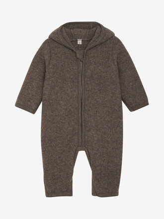 HUTTEliHUT Pram Suit Wool Fleece (S) Brown 480369