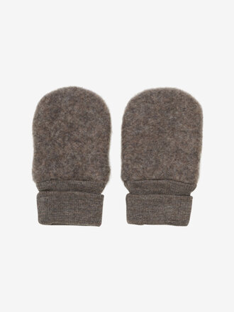 HUTTEliHUT Mittens Wool Fleece 2-layer Brown 480482