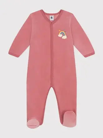 Petit Bateau Kruippakje roos met regenboor A0AX9