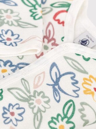 Petit Bateau Kruippakje wit met kleurrijke bloemen A0AXI