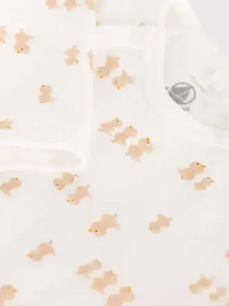 Petit Bateau kruippakjes wit met ganzen A0ATF