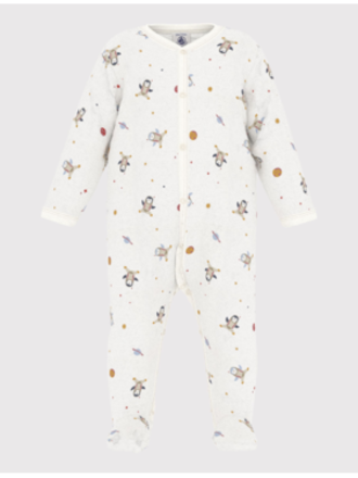 Petit Bateau Wit kruippakje met astronauten A0B1X