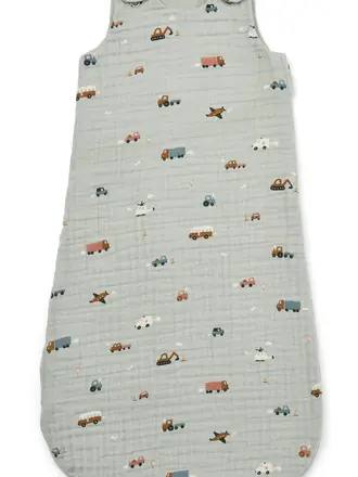 Liewood Flora sleeping bag - Vehicles / Dove blue