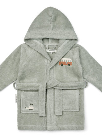 Liewood Kenna Bathrobe - Vehicles / Dove blue