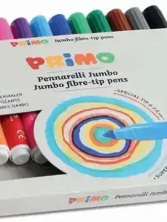 PRIMO PRIMO - 12 Jumbo viltstiften (fiber punt) ø7.6mm in doos
