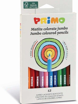 PRIMO PRIMO - 12 Jumbo kleurpotlood ø5.5mm in doos