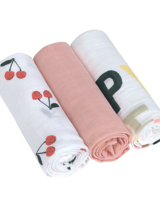 Lassig Heavenly soft Swaddle L Happy Fruits  Cherry,
