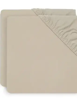 Jollein Fitted Sheet Cot Jersey 60x120cm - Nougat - 2 Pack