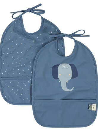 Trixie Afwasbaar slabbetje 2-pack - Mrs.  Elephant
