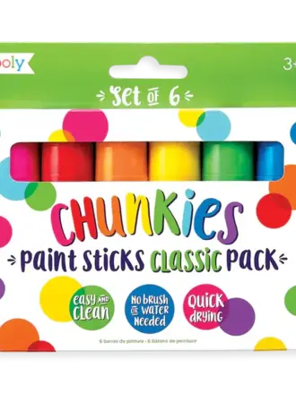 Ooly Chunkies Paint Sticks - Set of 6 - Classic