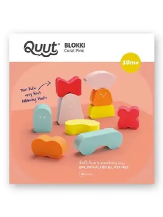 Quut Quutopia Blokki Balancing Shapes - Coral Pink