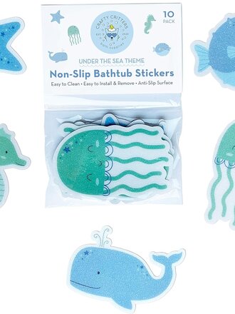 Quut Quut Grippi non-slip bath buddies - Jellyfish 8pcs blue/orange