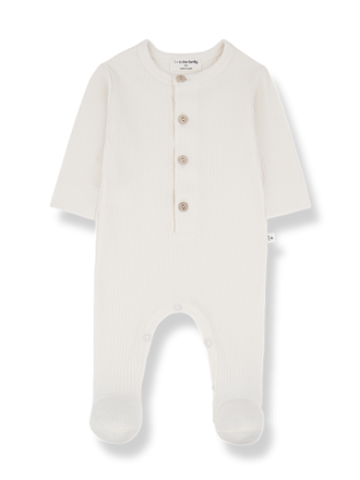 1+ in the family NINO jumpsuit w/feet ecru