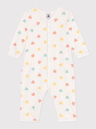 Petit Bateau Slaappakje wit met hartjes multicolor A0CST