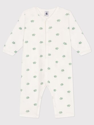 Petit Bateau Slaappakje wit met kroene kikkers A0CSW