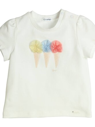 GYMP T-shirt Aerobic Ice cream Off White 353-5195-10