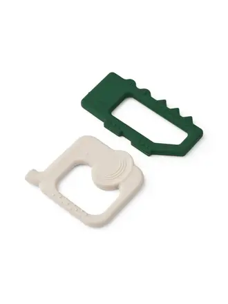 Liewood Jonathan All Together Teether 2-Pack /Garden green / Sandy