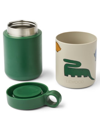 Liewood Kian Food Jar / Dinosaurs / Mist