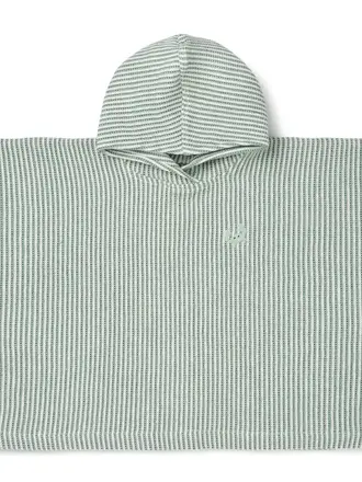 Liewood Paco Poncho Embroidery Y/D stripe Peppermint / Creme de la creme