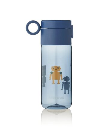 Liewood Clemence Tritan Bottle 350 ml / Robots / Indigo blue