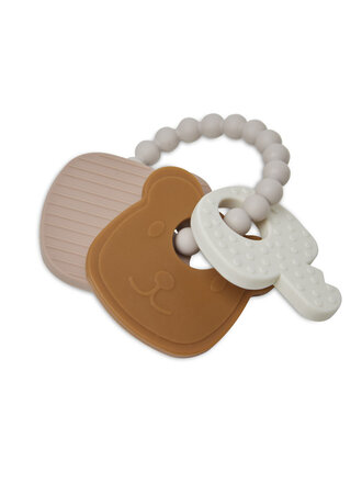 Jollein Bijtring Siliconen 15x11x1cm Teddy Bear