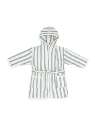 Jollein Badjas 1-2 year Stripe Terry Sea Green GOTS