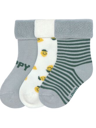 Lassig Terry Socks GOTS 3 pcs assorted Lemon  light blue,