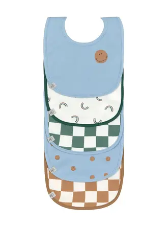 Lassig Value Pack Bib 5 pcs Happy Rascals  Smile sky blue