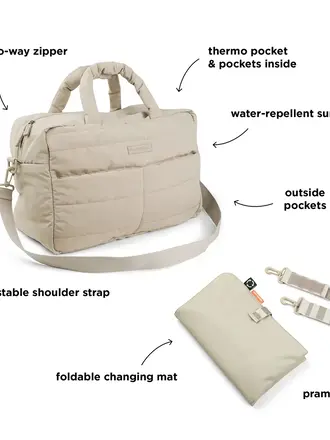 Done by Deer Quilted changing bag /Sand