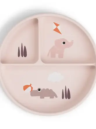 Done by Deer Stick&Stay compartment plate Playground Powder