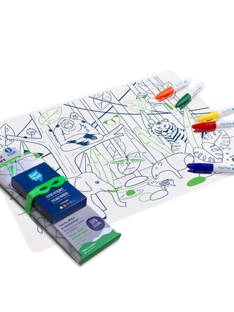 Super Petit Kit JUNGLE wildlife: 1 silicone mat + 5 markers
