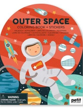 Petit Collage KLEURBOEK MET STICKERS Ruimte