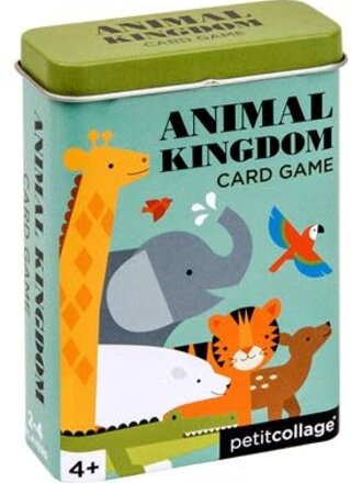 Petit Collage Puzzels & Spellen: KAARTSPEL ON-THE-GO Dierenrijk, 48 kaarten