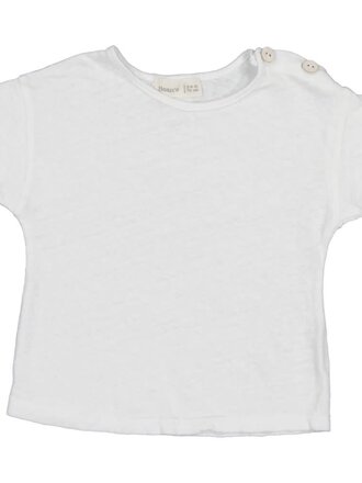 Bean's Barcelona ARBUTUS- Cotton-linen T-shirt / White 3-6m