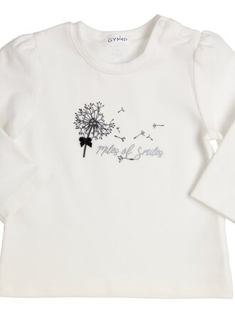 GYMP Longsleeve Miles of Smiles / Off-white - Black MAAT 68