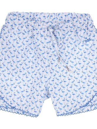 GYMP Short - Picot Stitches / White-blue