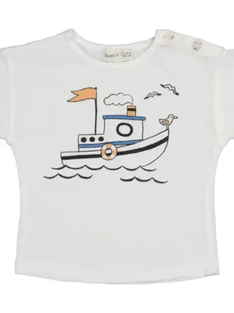 Bean's Barcelona SUBMARINE-Boat T-Shirt White