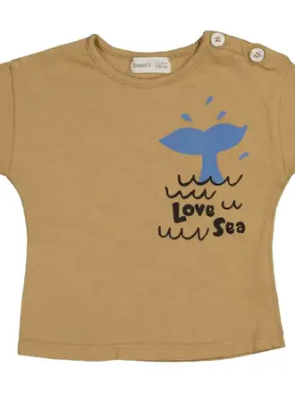 Bean's Barcelona SUBMARINE-Love Sea T-Shirt Tan 1-3M