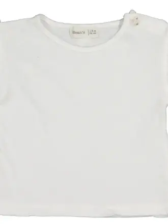 Bean's Barcelona PELICAN- Linen Jersey Frilly T-Shirt White