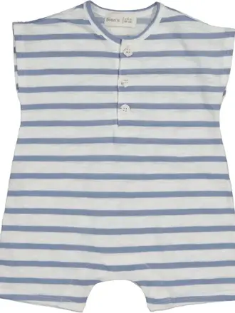 Bean's Barcelona STARFISH-Striped Romper Blue Maat 6-9 maand