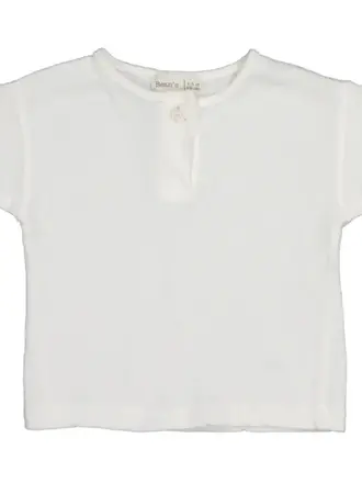 Bean's Barcelona ICE CREAM- Cotton Linen T-Shirt White 3-6M