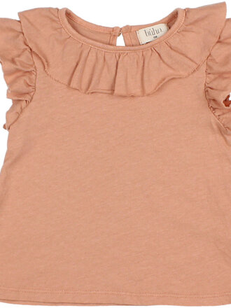 Buho Frill Collar T-shirt / Antic Rose