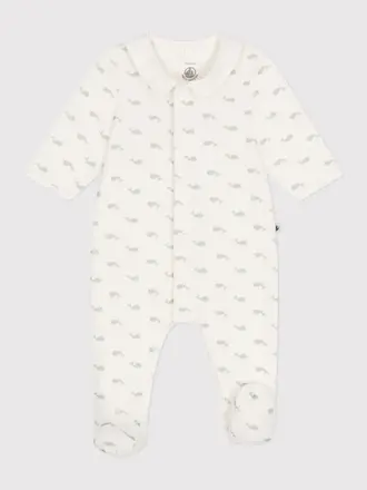 Petit Bateau Kruippakje wit met kraagje A0ATM