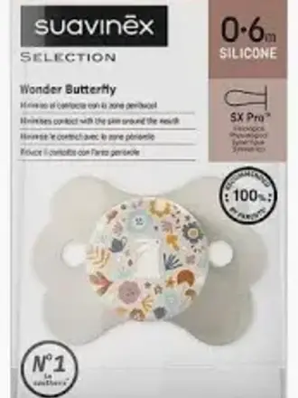 Suavinex WONDERLAND - SILICONEN SYMMETRISCHE FOPSPEEN SXPRO 0/6M - Beige