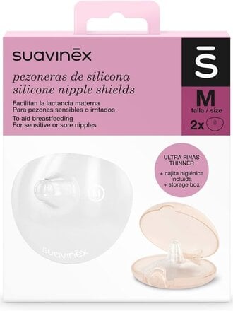 Suavinex BORSTVOEDING - tepelschilden (2 stuks) - silicone - maat Medium