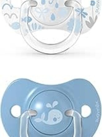 Suavinex SX - DREAMS - SOOTHER - SILI. - REVERSIBLE - 6/18M - BLUE DUO