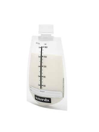 Suavinex SX - BREASTFEEDING - Bewaarzakjes voor borstvoeding met dop - 20 stuks