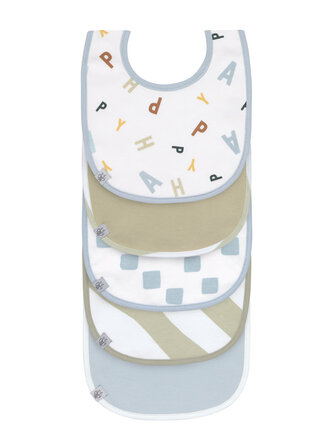 Lassig Value Pack Bib 5 pcs Happy Fruits/ light blue/light khaki