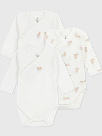 Petit Bateau 3 BODIES NAISS ML A0DZG