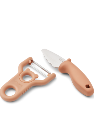 Liewood Pertense Peeler & Knife Set / Tuscany rose